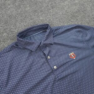 Minnesota Twins Polo Shirt Mens Large Blue Geometric Johnnie O MLB Baseball